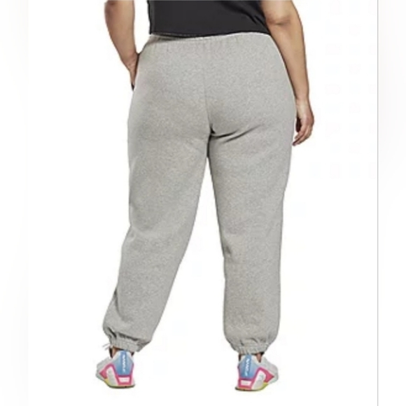 NWT Reebok Mid Rise Joggers, Heather Gray, Size 3X - Picture 3 of 3